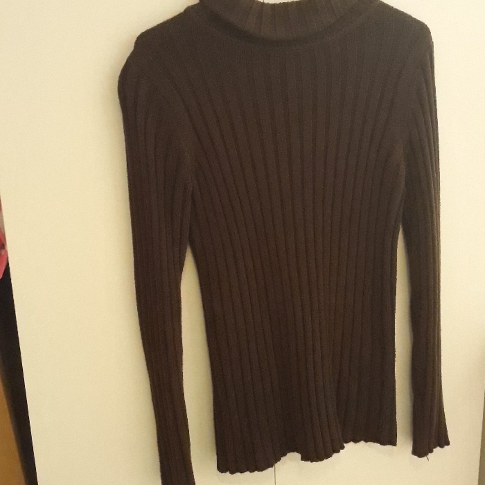 Brown turtle neck sweater